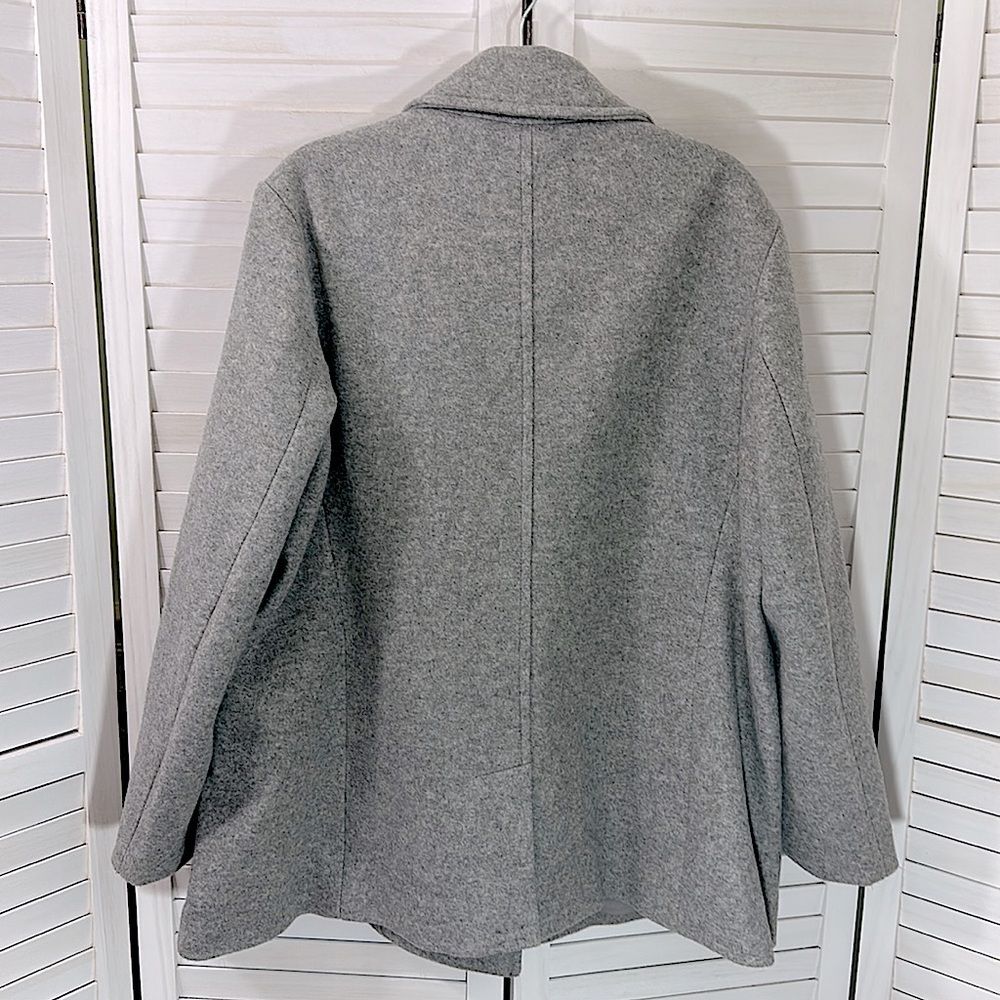 Old Navy Brushed Heather Gray Pea Coat Size XXL - Picture 10 of 13